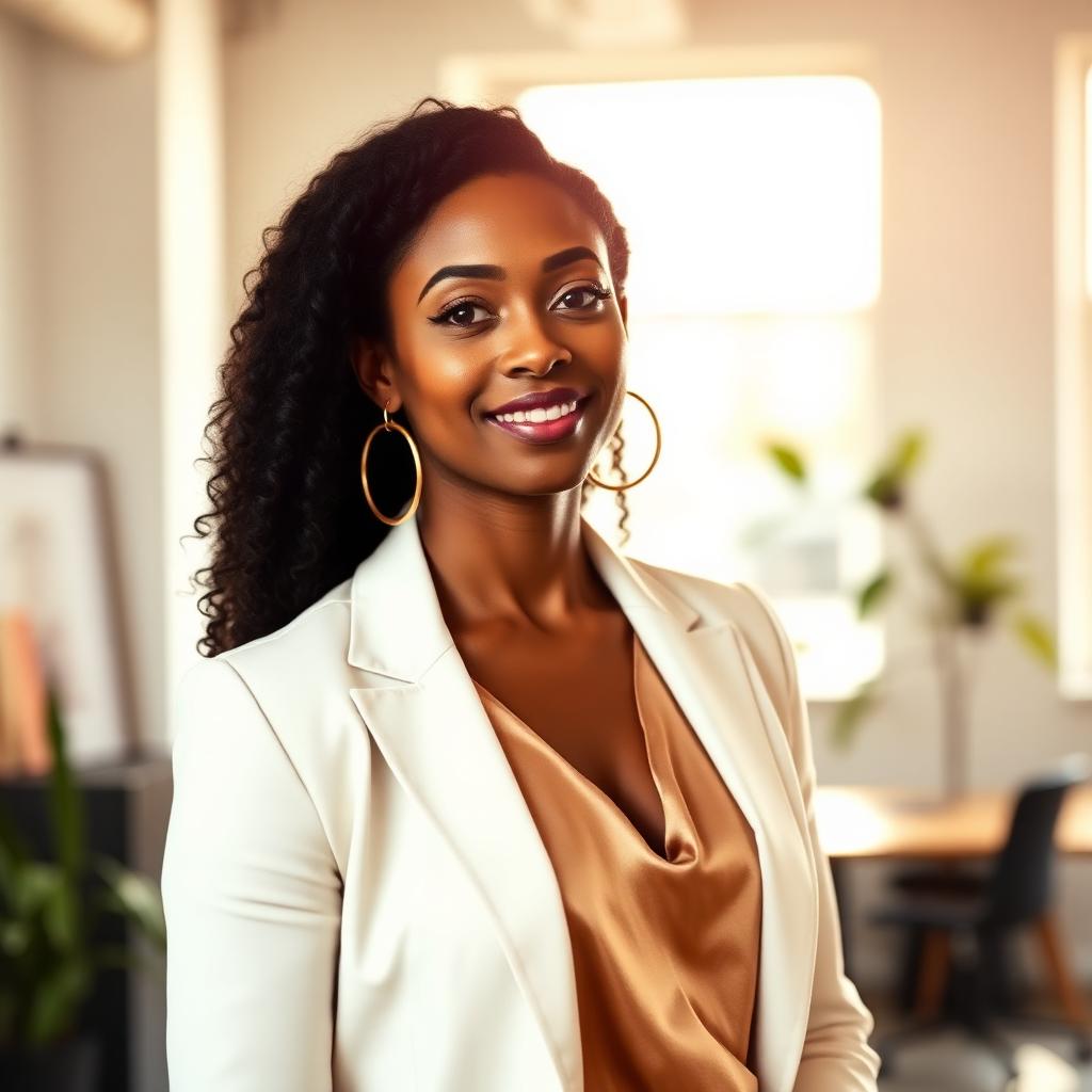 Portrait of Amara — Marketing strategist who makes your brand sing.