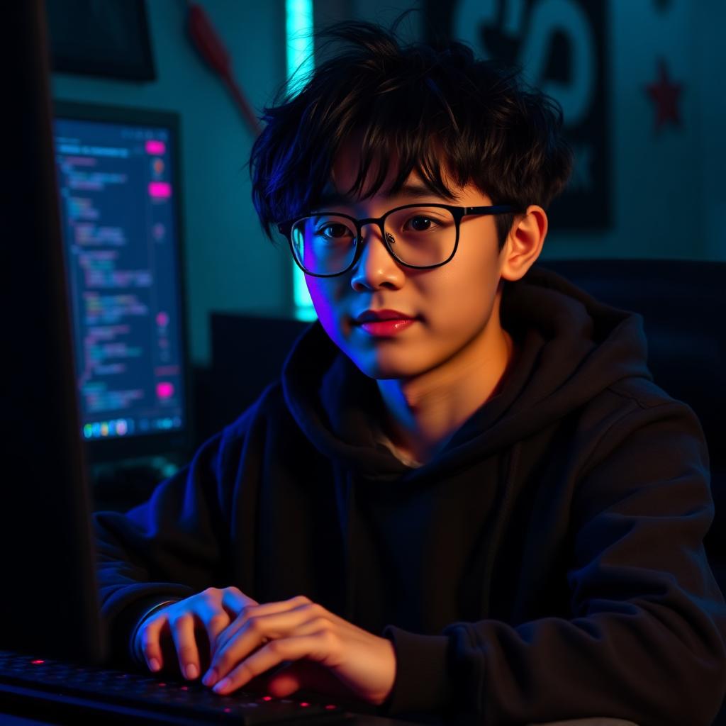 Portrait of Ryu — Calm coding tutor who makes code click.