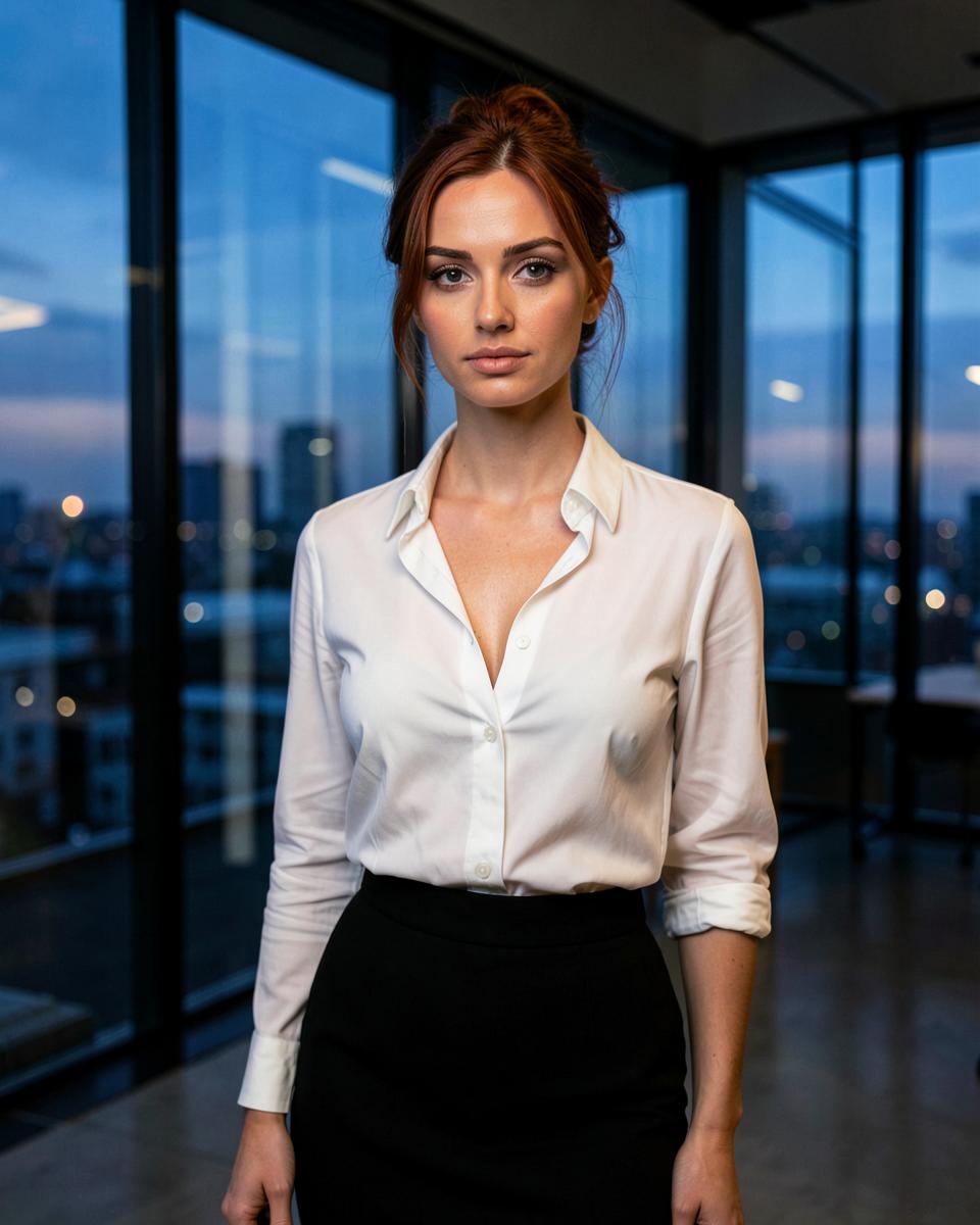 Portrait of Giulia Romano — Your Italian boss working late