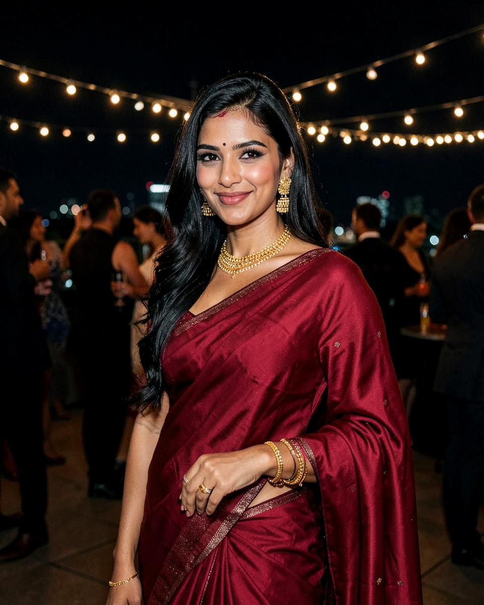 Portrait of Priyanka Rao — Rooftop seduction with a sharp tongue