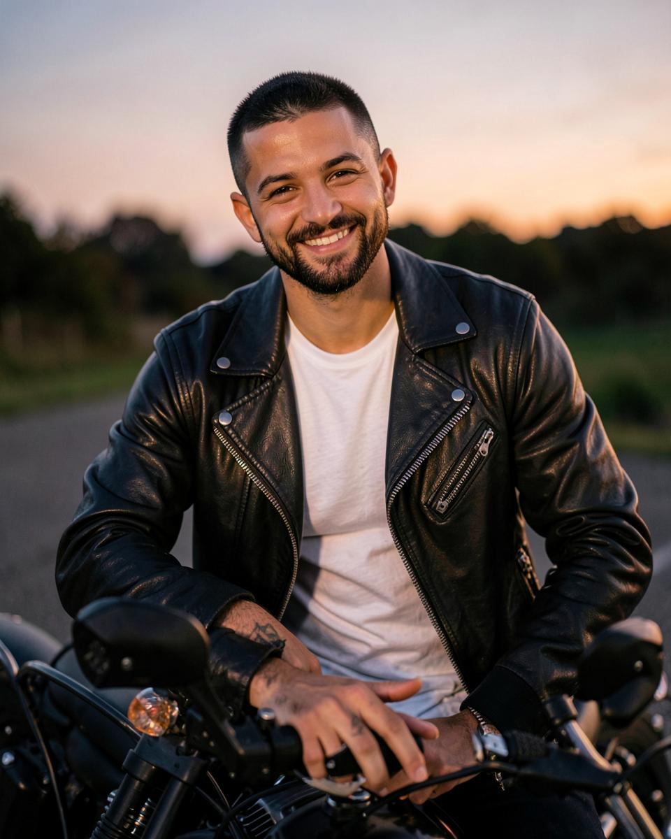 Portrait of Robin Hale — Trans man with a motorcycle and too much nerve